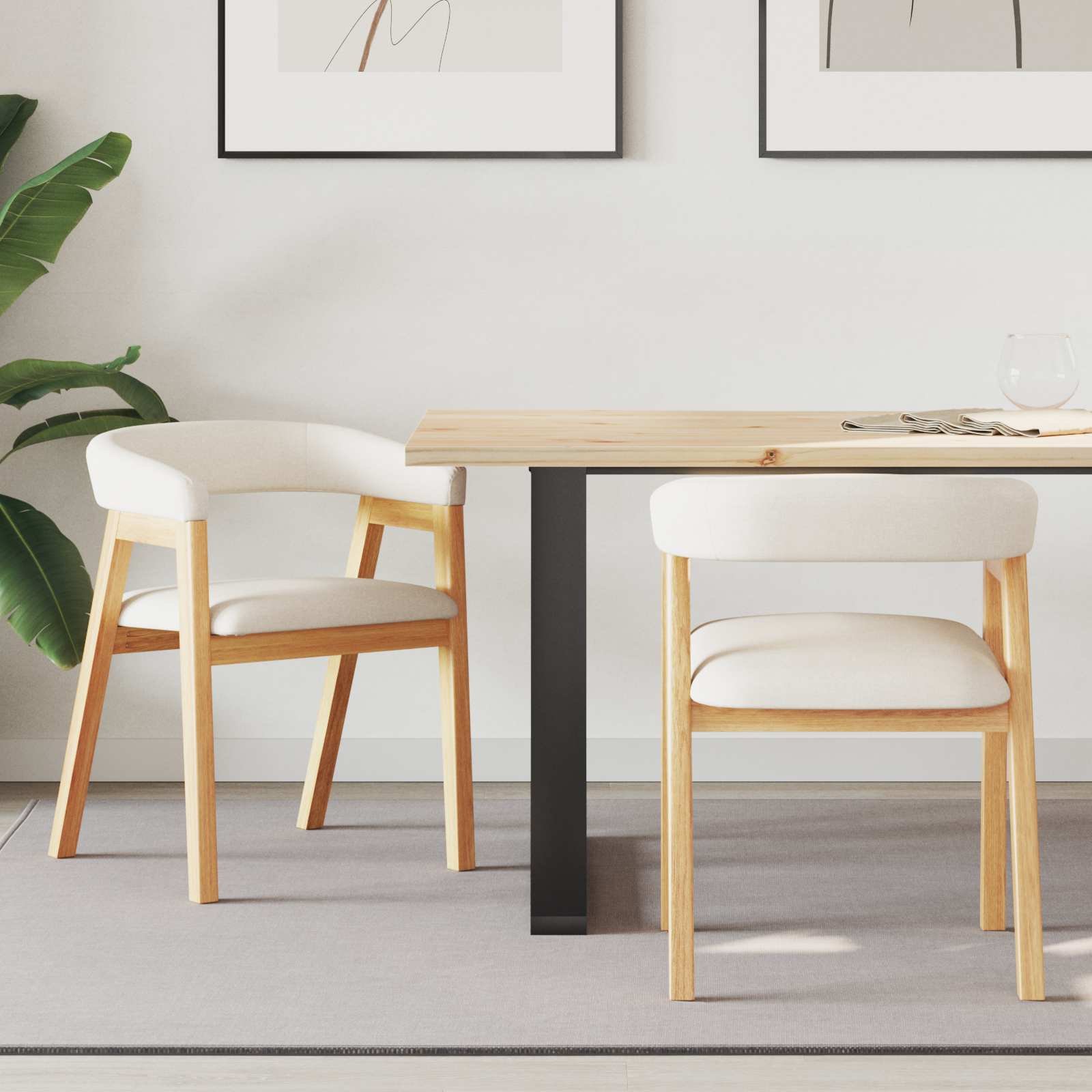 vidaXL Krzesła jadalne 2 pcs 54 x 57 x 73 cm