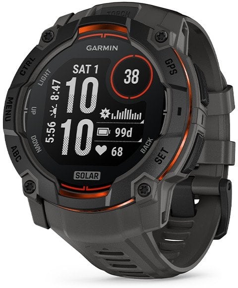 Zegarek sportowy Garmin Instinct 3 Solar - 50mm Czarny (010-02935-00)