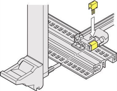 SCHROFF Szyna prowadząca SCHROFF z kodowaniem IEEE ESD Clip, kołek wyrównujący