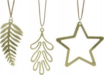 Kaemingk Zawieszka na choinkę złota mix 13 cm