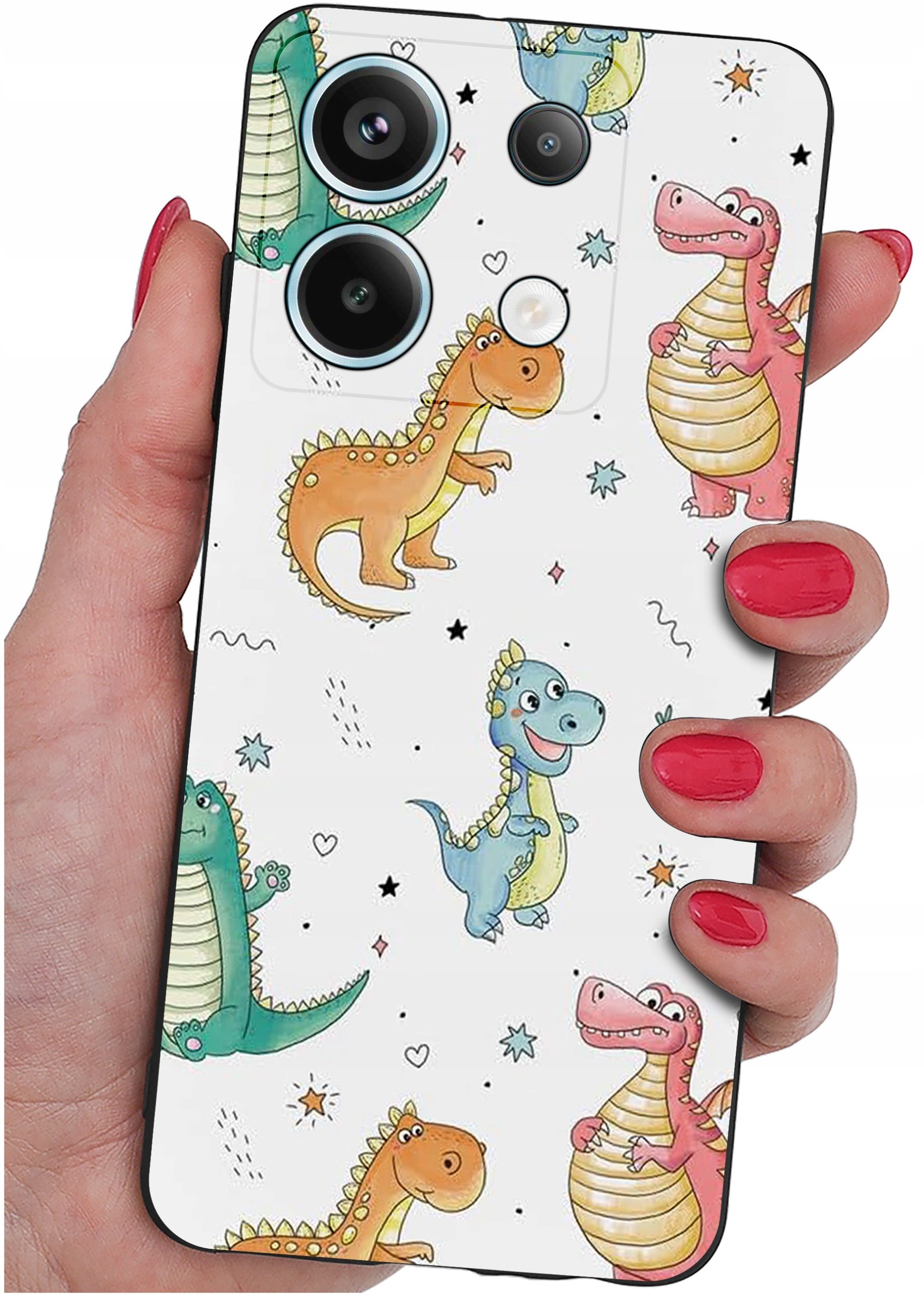 ETUI do Xiaomi Redmi Note 13 Pro 5G WZORY |SILIKONOWE MATT CASE +SZKŁO 9H