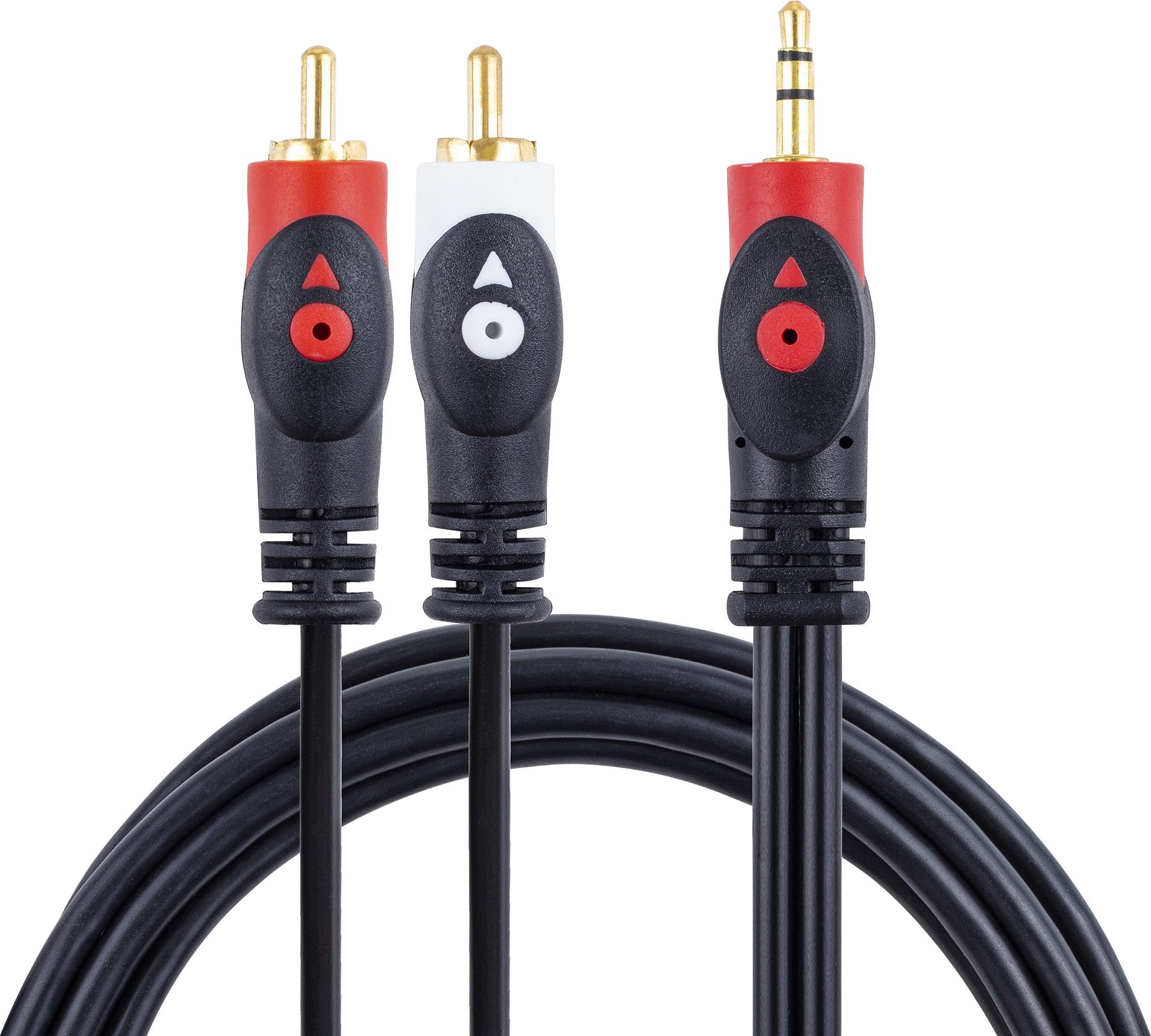 Kabel Libox Jack 3.5mm - RCA (Cinch) x2 3m czarny (LB0023)