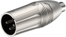 Roxtone przejściówka wtyk XLR męski do gniazdo RCA RA2XMPF