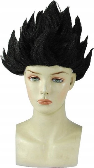 Korbi PERUKA SON GOHAN DRAGON BALL CZARNE WŁOS ANIME W48