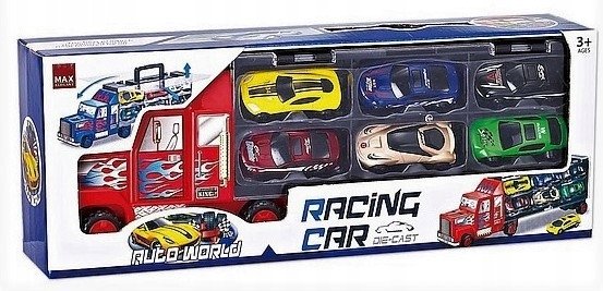 AUTO CIĘŻARÓWKA WALIZKA 6 SAMOCHODÓW ZESTAW