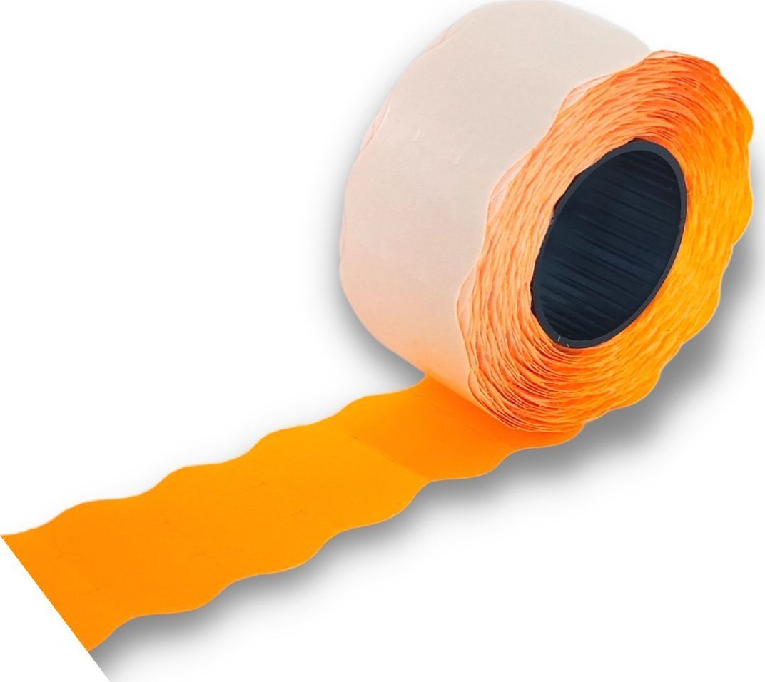 StudioCen Taśma do metkownicy II rzędowa fala -pomarańczowa 5 szt.
