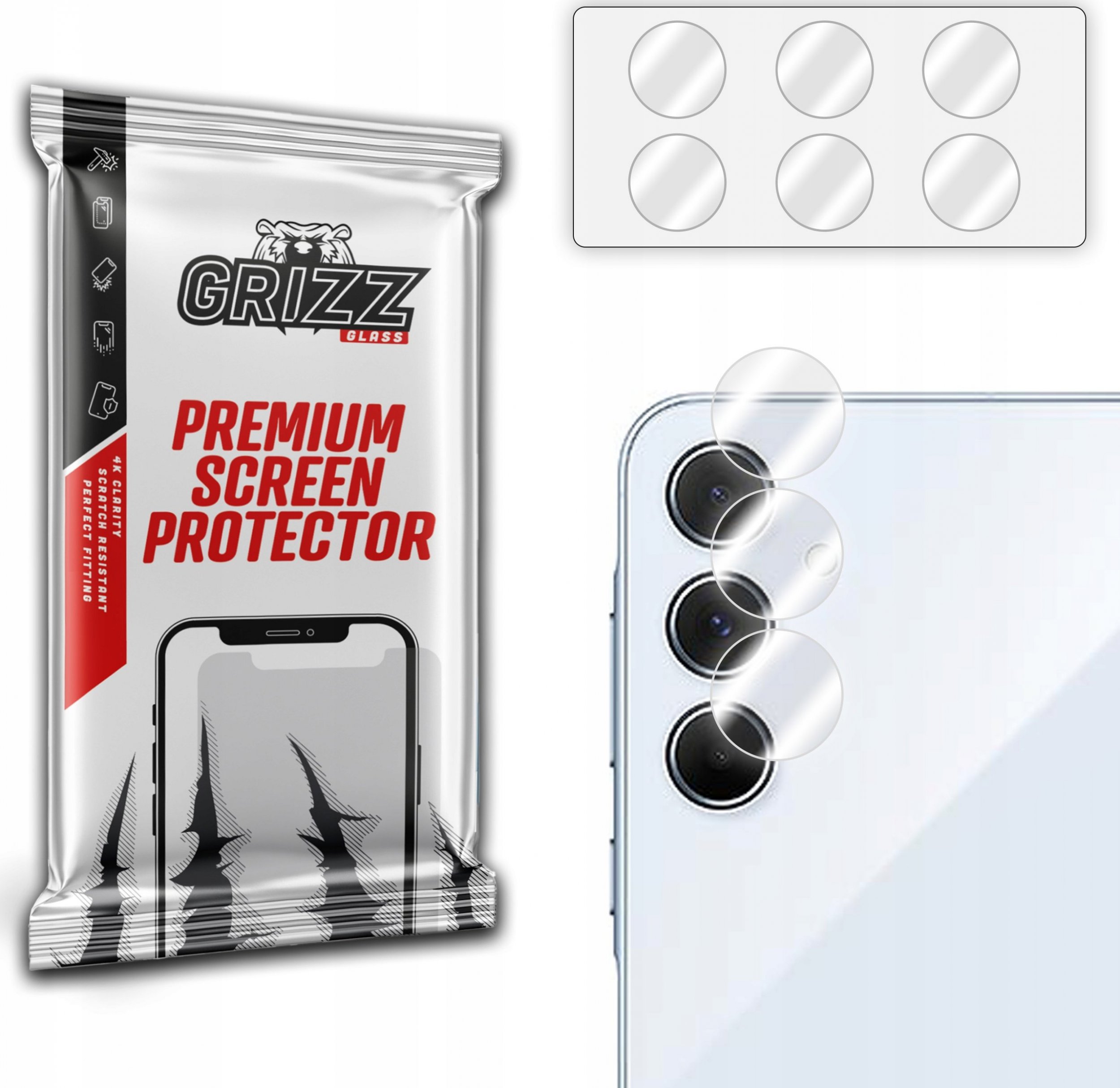 GrizzGlass Szkło na aparat GrizzGlass HybridGlass Camera do Samsung Galaxy A55