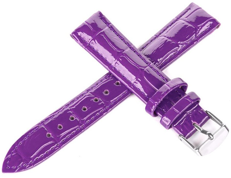 Skórzany pasek do zegarka Connect C11 12 mm fioletowy .