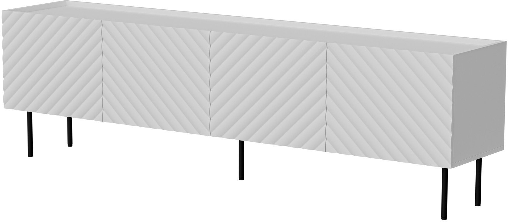 Cama Szafka RTV 4D LUCCA 200x40x59 biały