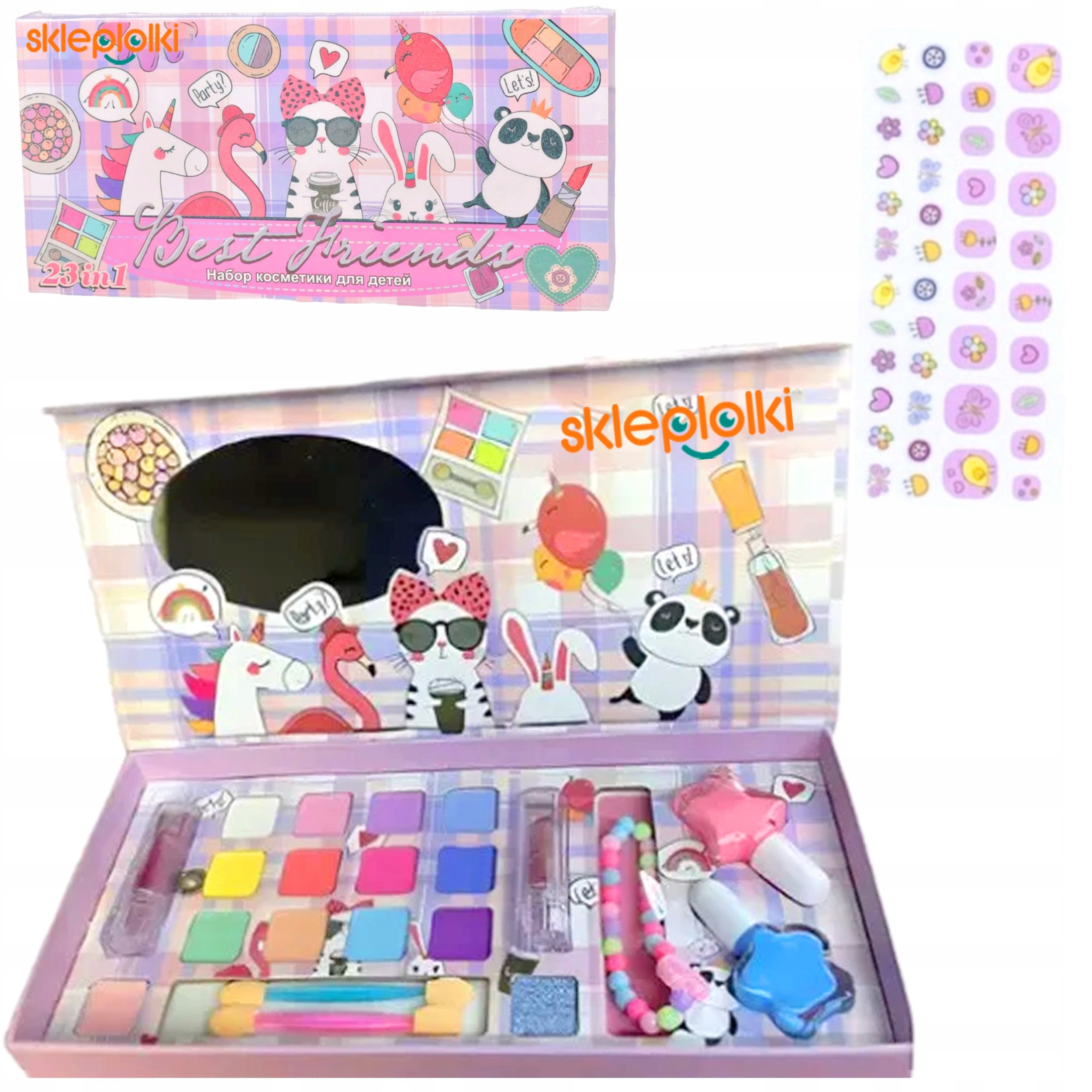 ZESTAW KOSMETYKÓW DLA DZIECI PALETKA MAKEUP KOSMETYKI DO MALOWANIA CIENIE