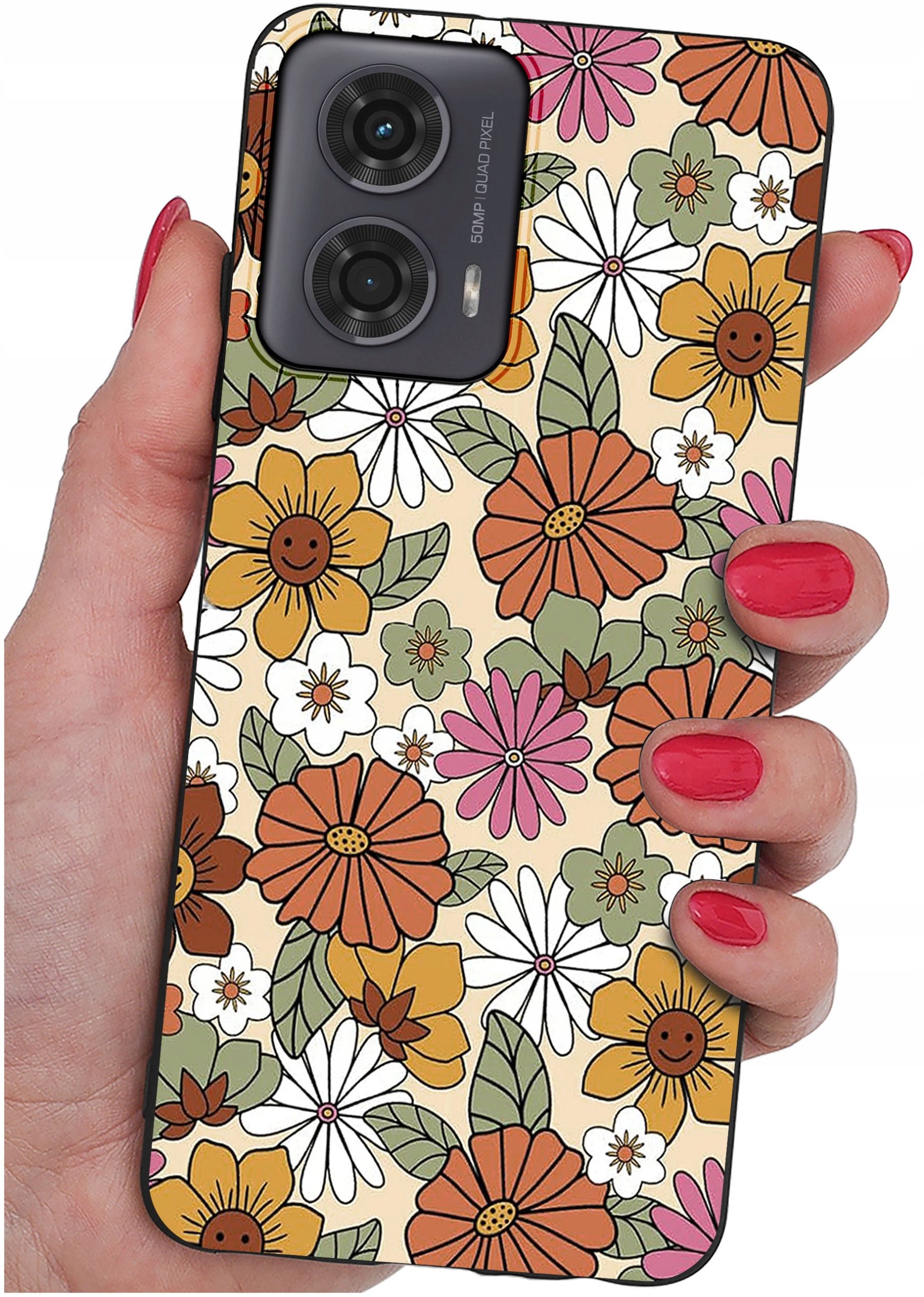 krainaGSM Etui do Motorola Moto G24 |G24 POWER |G04 |E14 WZORY |SILIKONOWE MATT szkło