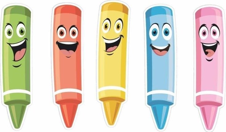 LearnHow Dekoracje okienne dwustronne - Kredki 01 5szt