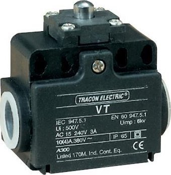 Tracon Electric Łącznik krańcowy trzpieniem i zderzakiem VT110