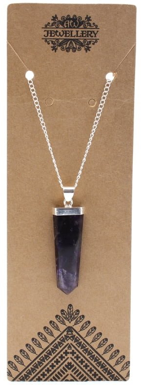 Wisiorek płaski ołówkowy - Ametyst