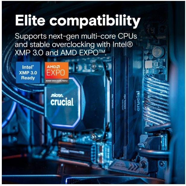DIMM 32 GB DDR5-6400(2x 16 GB)Dual-Kit(schwarz, CP2K16G64C32U5B, Pro, INTEL XMP, AMD EXPO)