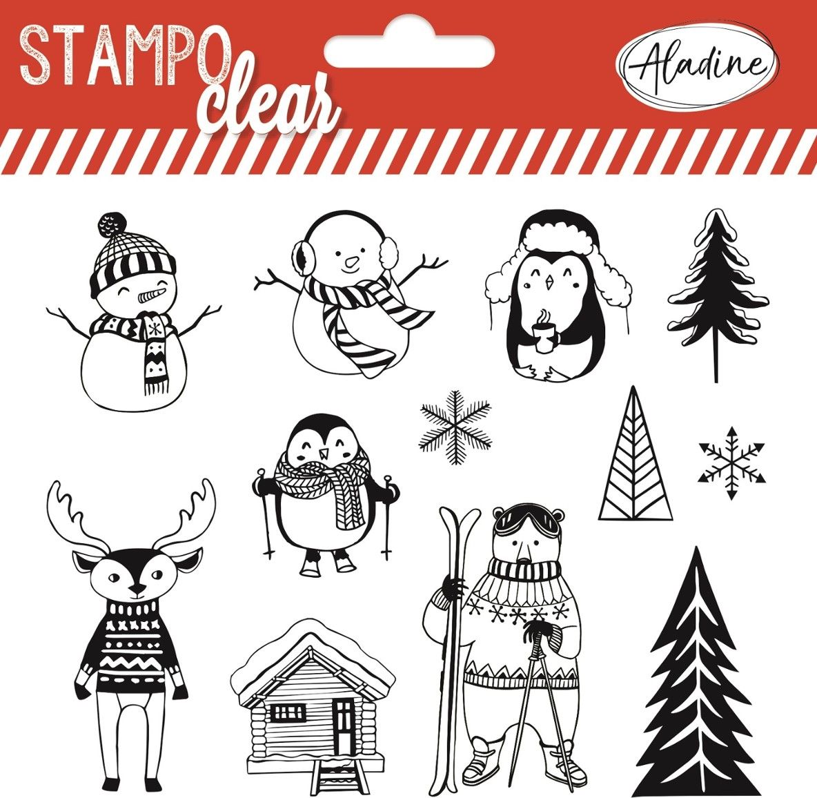 Aladine Stemple silikonowe Święta ze Zwierzakami