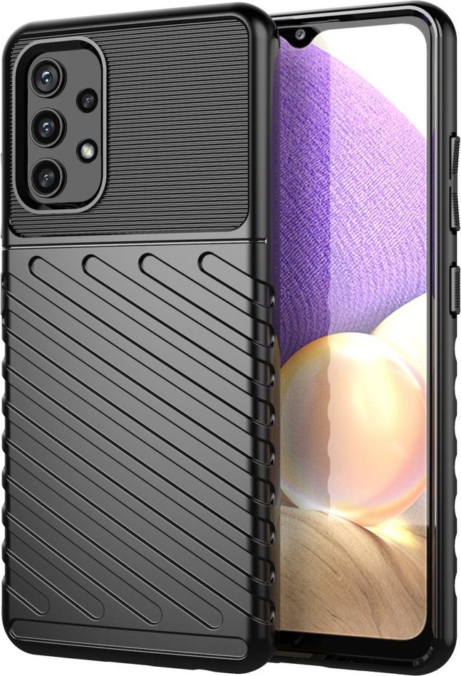 Hurtel Thunder Case elastyczne pancerne etui pokrowiec Samsung Galaxy A72 4G czarny