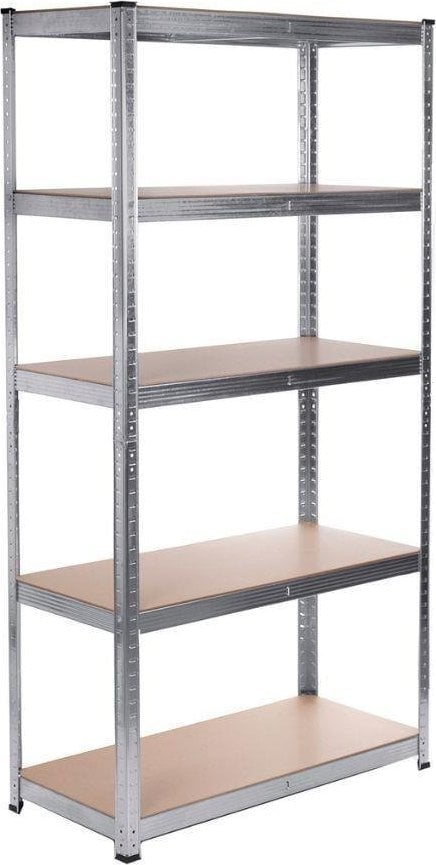 GreenBlue Regał magazynowy metalowy szafka 175 kg x5 ocynk rozkładany MDF (GB378)