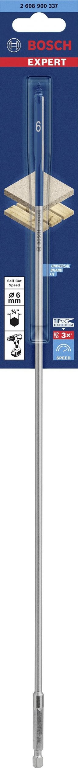 Wiertło Bosch Bosch Expert flat milling drill SelfCut Speed, O 6mm (length 400mm)