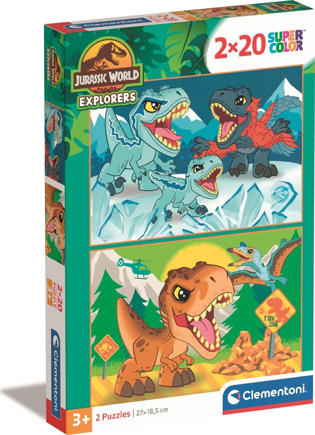 Clementoni Clementoni Puzzle 2x20el SuperColor Jurassic World 24810