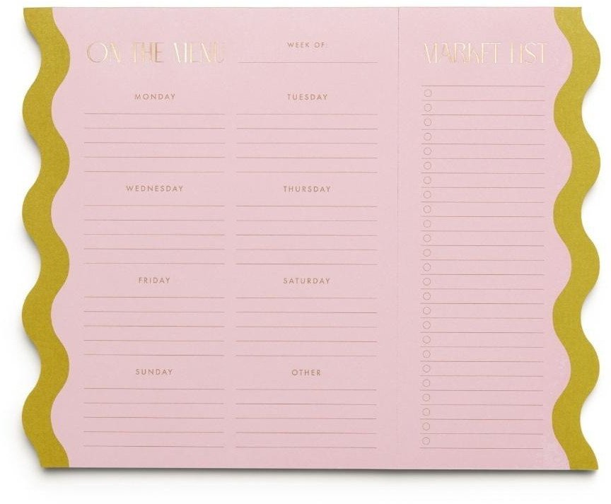 Planer posiłków z magnesem - Pink & Chartreuse