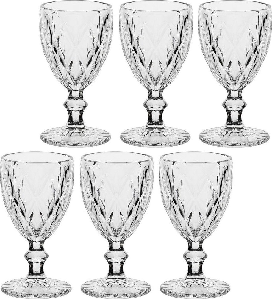 Rose&Tulipani Zestaw 6 kieliszków na nóżce Diamond 250 ml