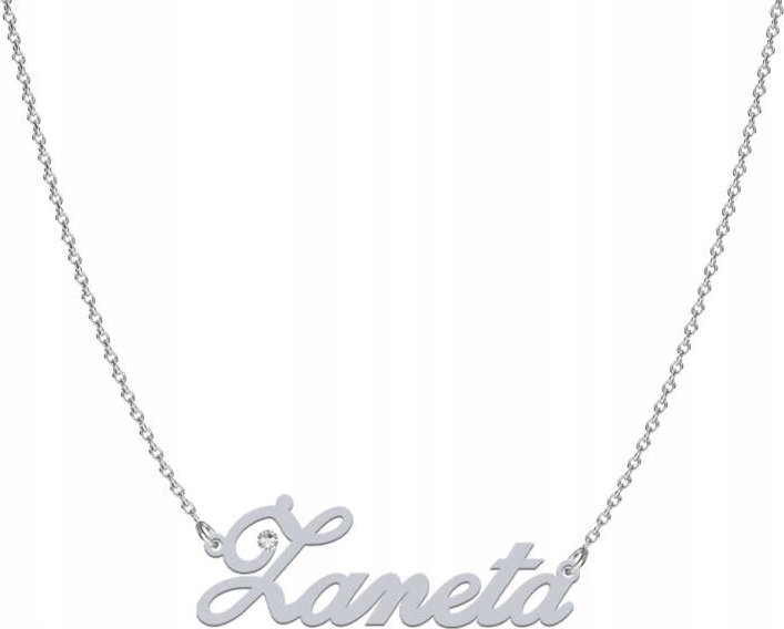 Radziszewska Jewellery Naszyjnik z imieniem ŻANETA srebro TABLICZKA GRATI