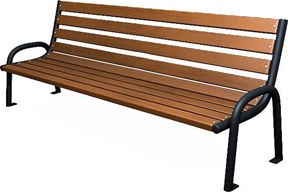 Elior Stalowa ławka parkowa Valkiria 2V - palisander