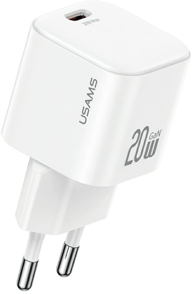 Ładowarka sieciowa USAMS JO Series CC260 20W USB-C + kabel USB-C / Lightning 1m biały