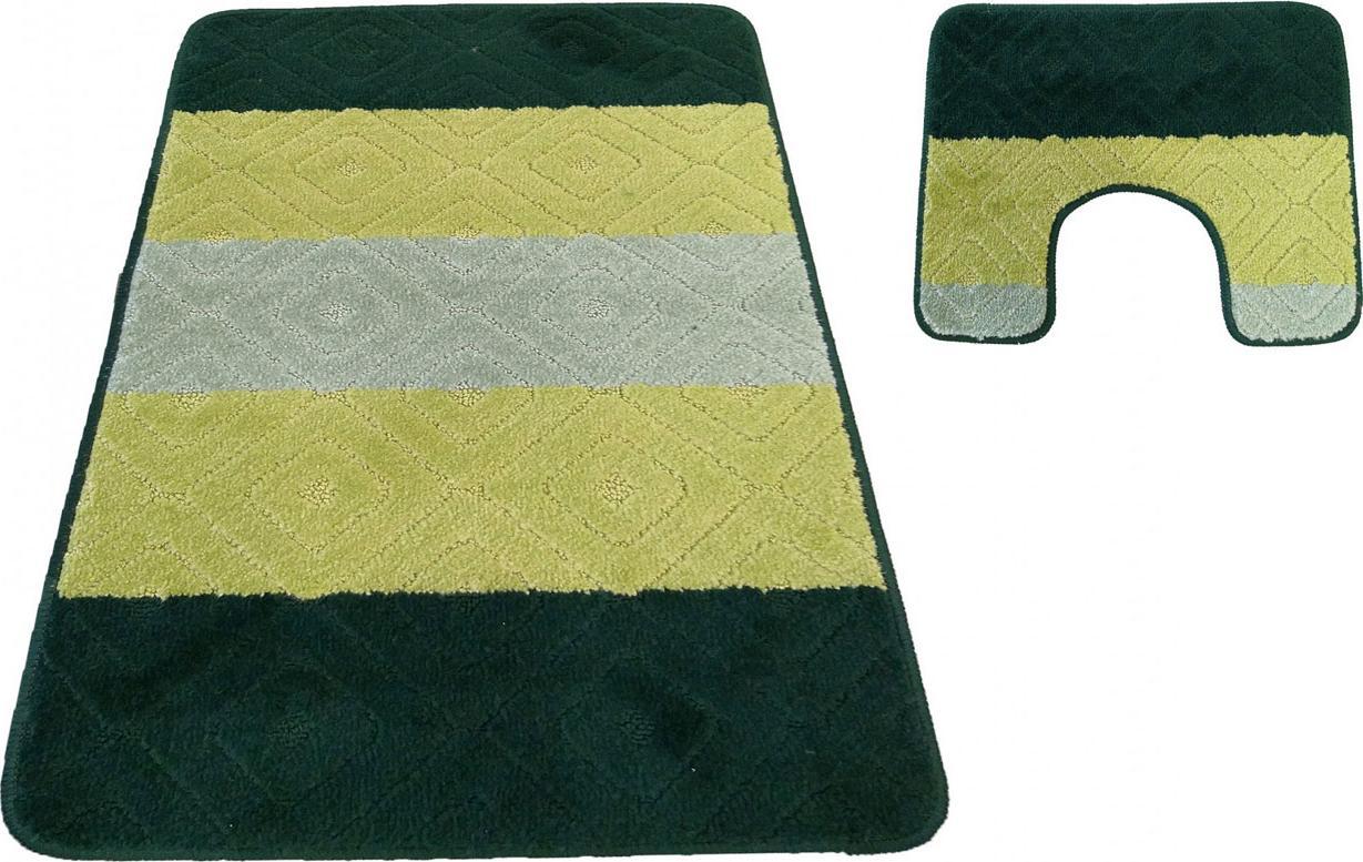 Profeos Zielone nowoczesne chodniczki łazienkowe - Herion 4X