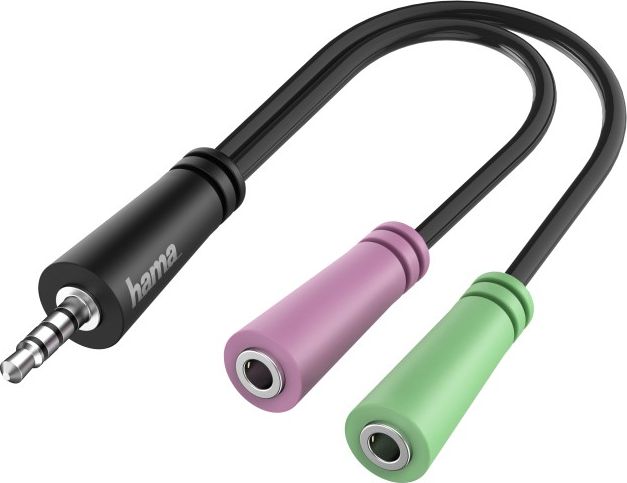 Adapter AV Hama Jack 3.5mm - Jack 3.5mm x2 czarny (002003520000)
