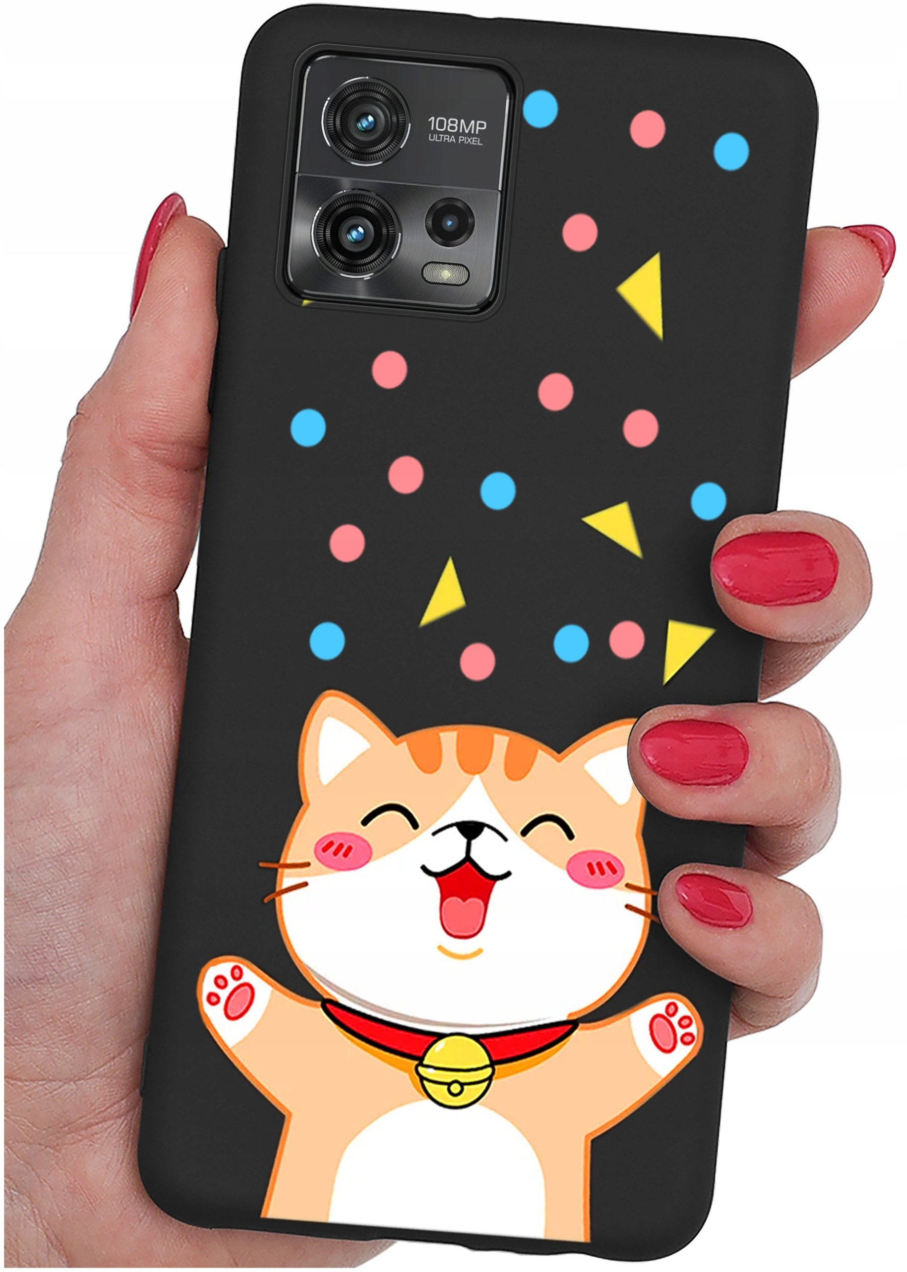 Etui do Motorola Moto G72 WZORY |SILIKONOWE MATT CASE + SZKŁO 9H