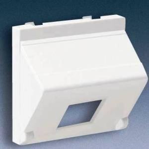 Kontakt-Simon Płytka K45 1-krotna RJ bez osłon MD biała K080/9