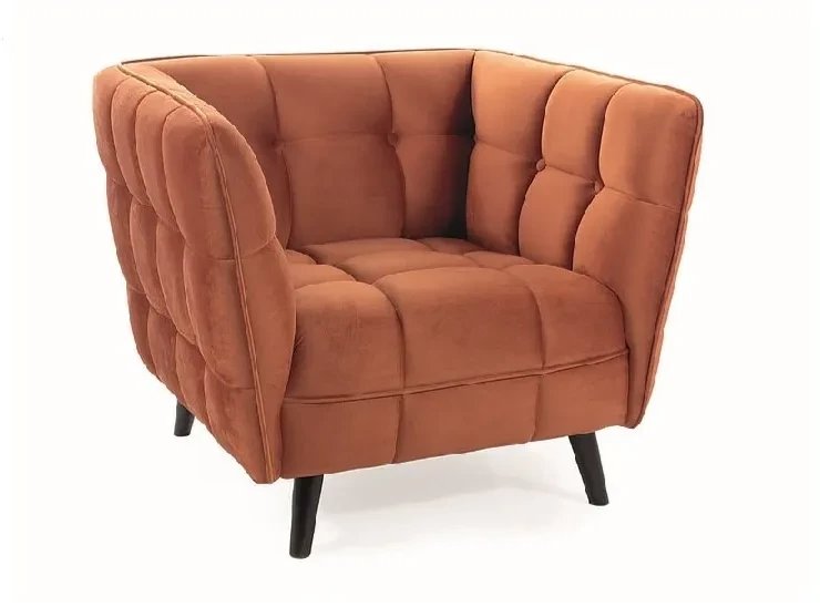 Fotel do salonu CASTELLO VELVET 1 cynamonowy SIGNAL