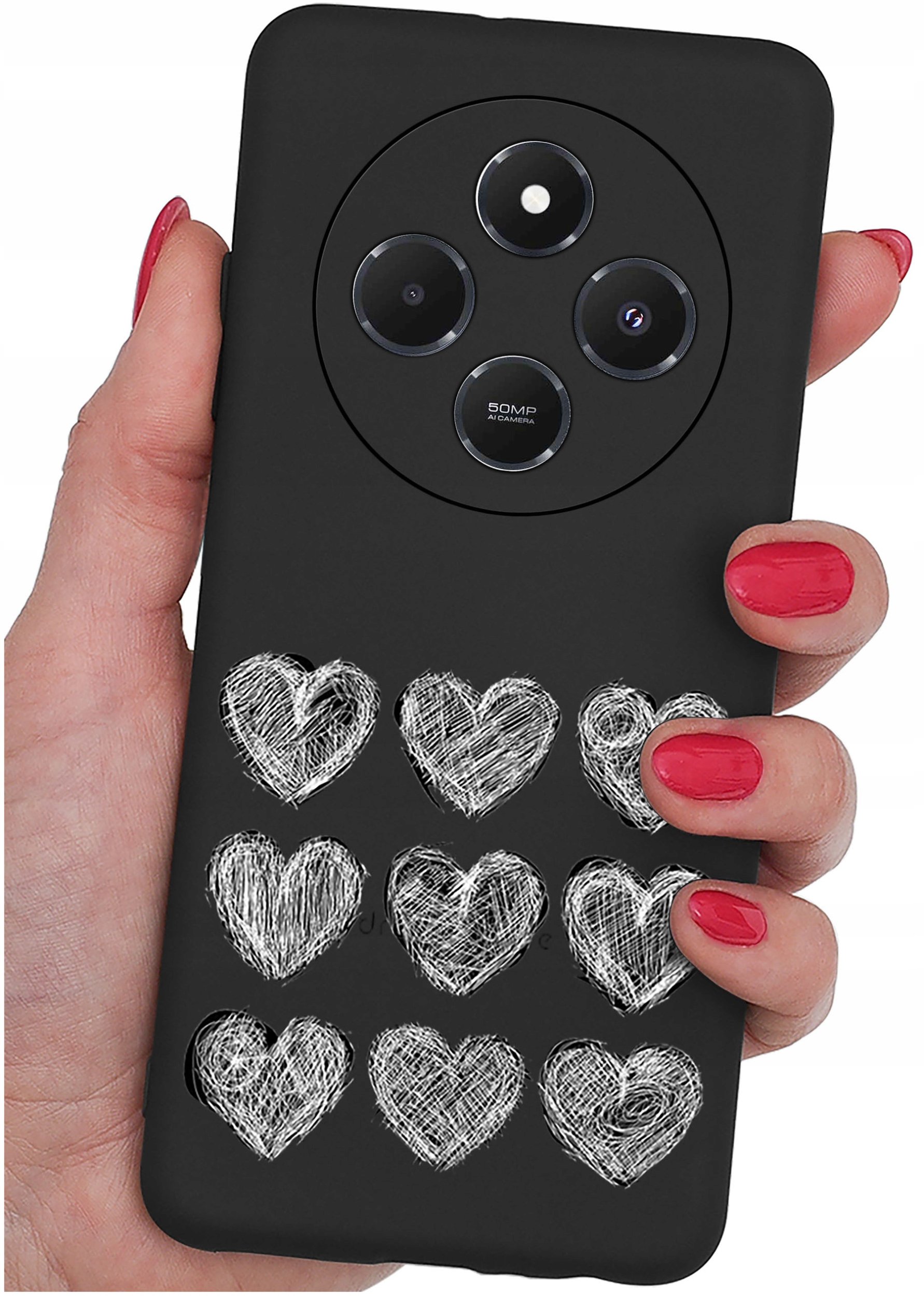 Etui do Xiaomi Redmi 14C WZORY |SILIKONOWE MATT CASE + SZKŁO 9H