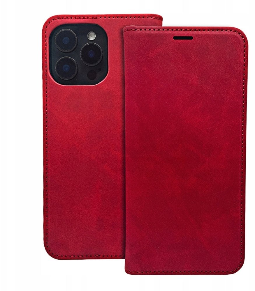 Kabura magneto Suede do Samsung Galaxy S20 FE / S20 Lite / S20 FE 5G czerwony