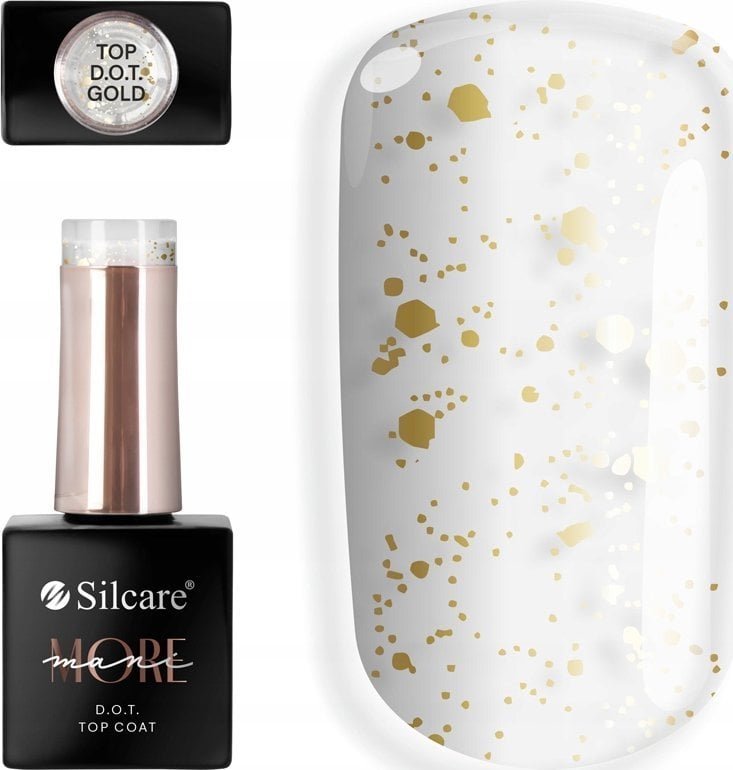 SILCARE_Mani More DOT top coat do paznokci Gold 10g