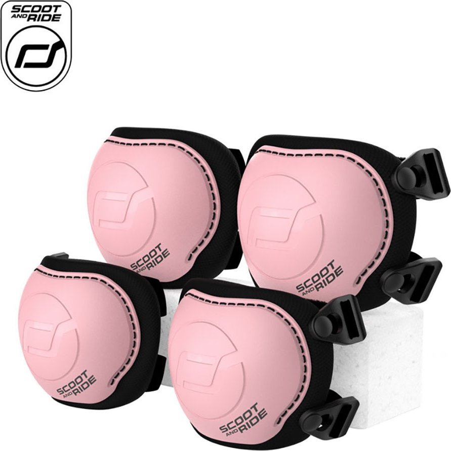 Scoot and Ride Ochraniacze dla dzieci, na rolki, wrotki, hulajnogę, rozm. S, kolor: Rose
