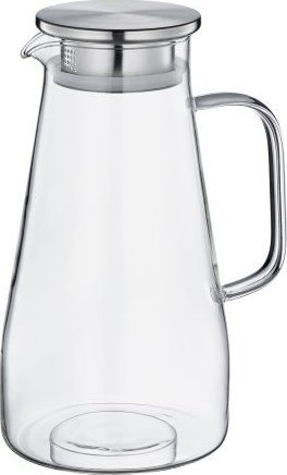 Cilio Dzbanek, szkło borokrzemowe/stal nierdzewna, 1,6 l, śred. 12,5 x 22,5 cm Emilia / Cilio