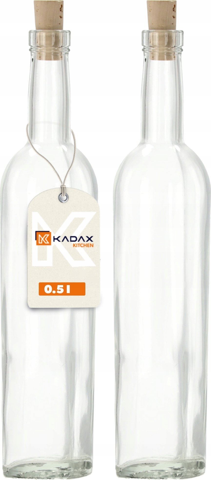 Kadax KADAX Butelka Na Nalewki Z Korkiem Wino fi19 2szt