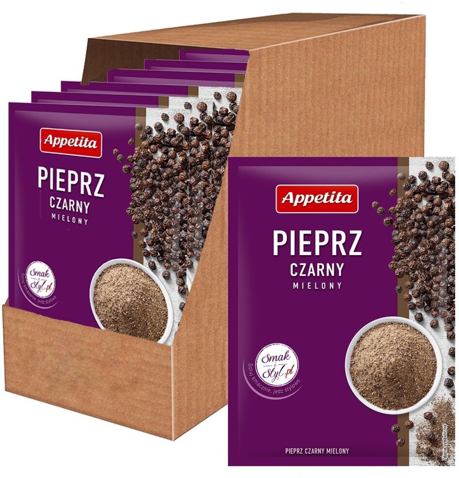 Appetita Pieprz czarny mielony 18 g x 25 sztuk