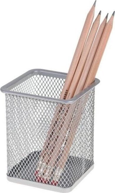 Kubek przybornik kwadratowy srebrny