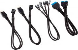 Corsair Zestaw kabli, 0.3m, Czarny (ZUAD-1040)