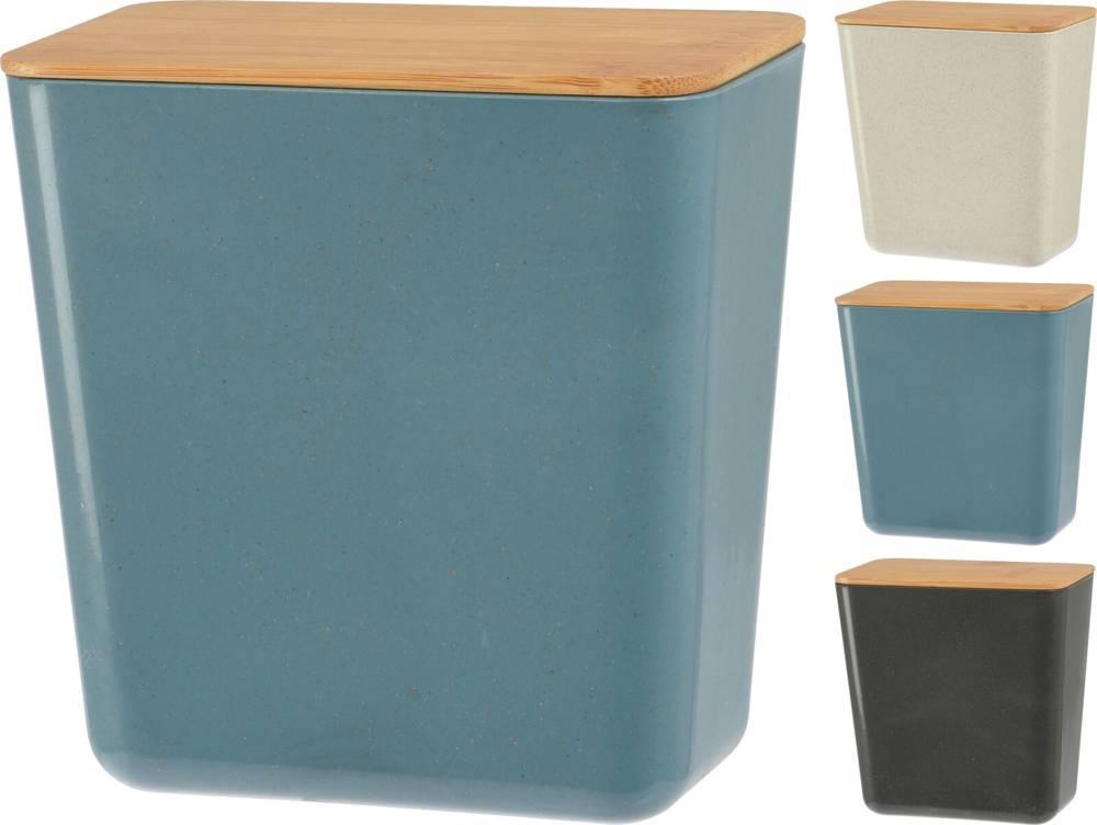 Affek Design Pojemnik 8x13xh13,5cm z bambusową pokrywką