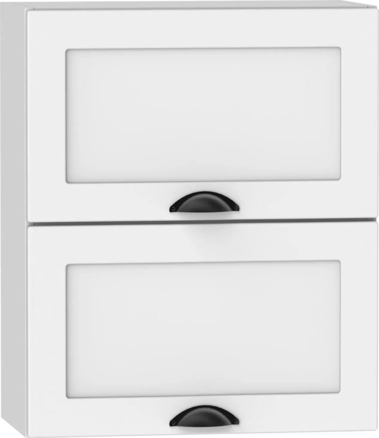 Elior Górna szafka kuchenna z podwójnym frontem biała - Pergio 36X 60 cm