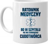 Koszulkowy Ratownik medyczny - cudotwórca - kubek z nadrukiem