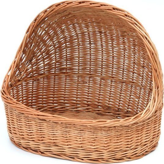 WickerPL ELSA WIKLINOWE OWALNE LEGOWISKO DLA ZWIERZĄT Z DACHEM BUDA DLA KOTA LEGOWISKO DLA PSA 60X46 H16/48 CM