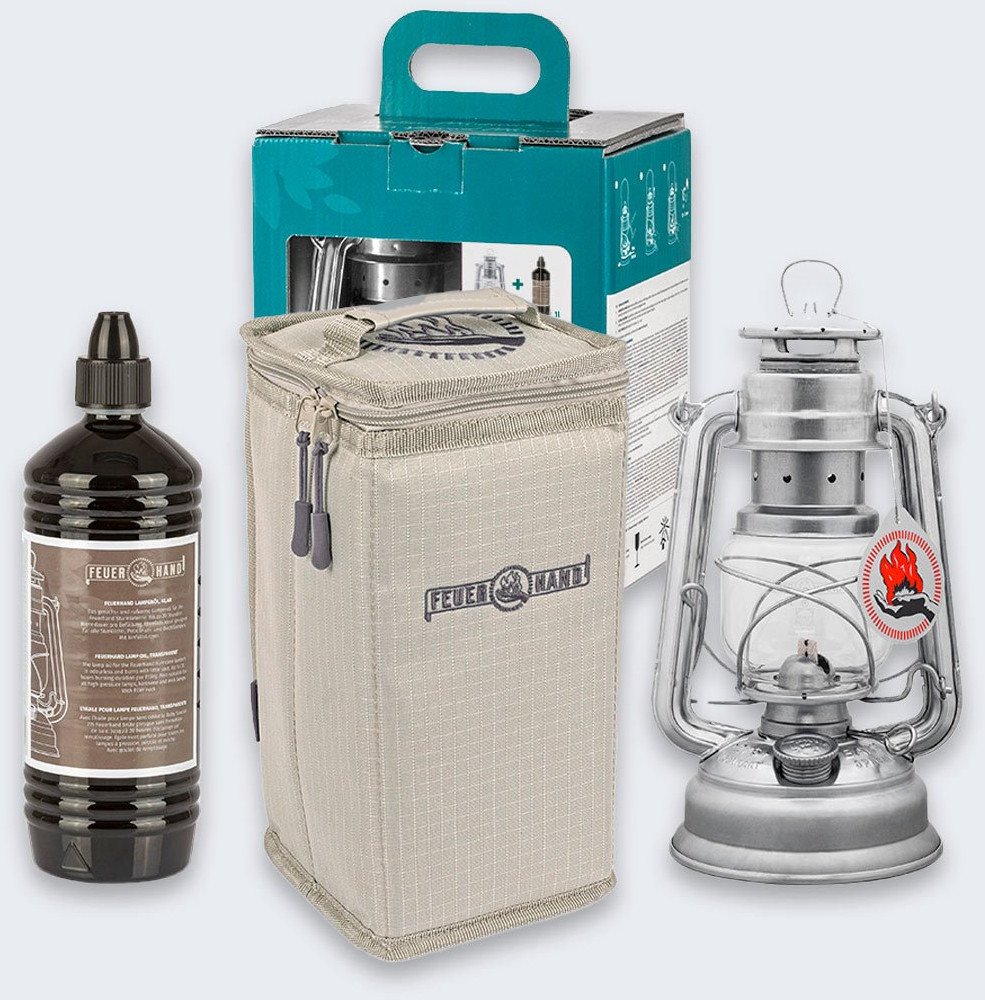Zestaw Z Torbą Lampa Naftowa Feuerhand 276 Zinc P