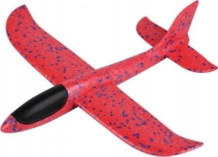 KIK Szybowiec samolot styropianowy 8LED 48x47cm czerwony