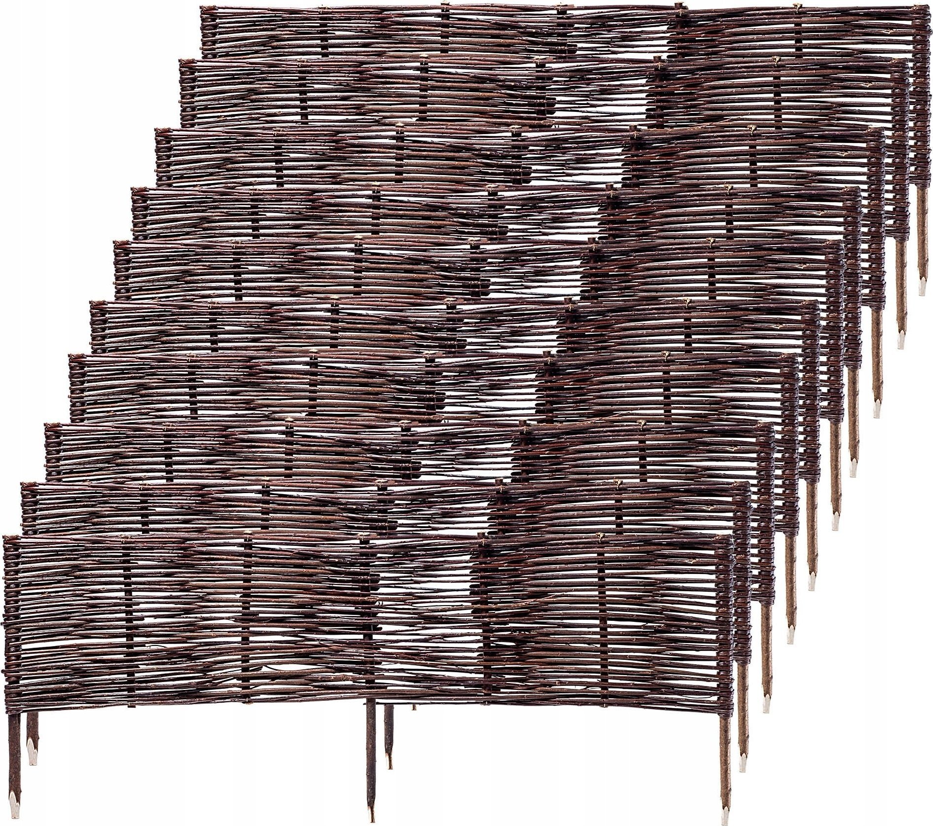 Kadax Palisada Ogrodowa 100x40cm Płotek Wiklinowy 10szt